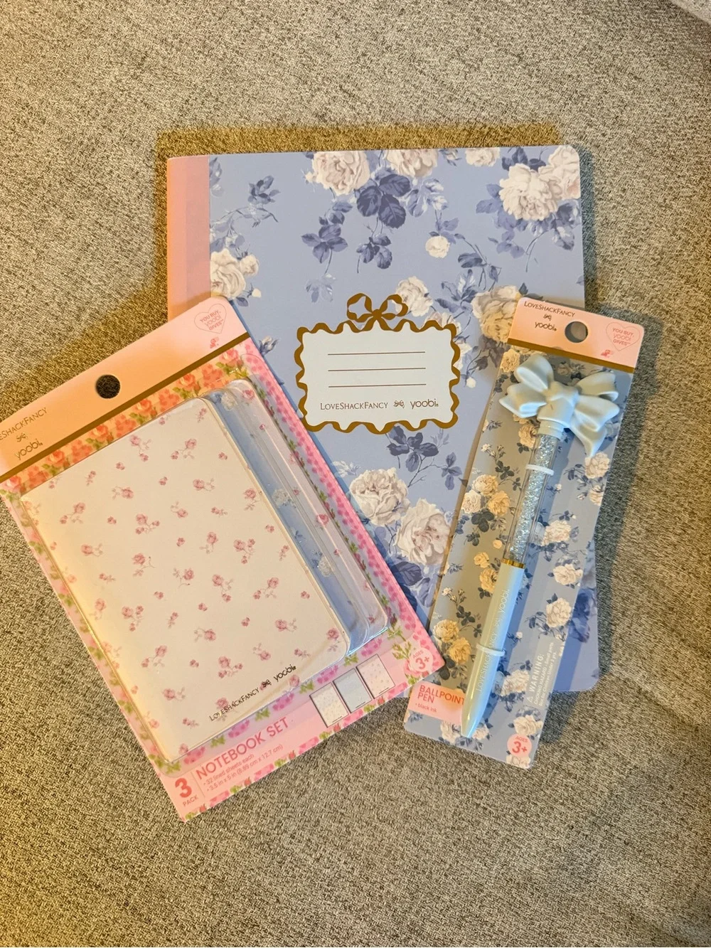 LoveShackFancy x Target Yoobi Notebook, Mini Notebooks and Pen